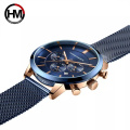 Drop Shipping 2020 New Fashion Classic Waterproof Male Multi-function Calendar Quartz Stainless Steel Golden Watches For Men